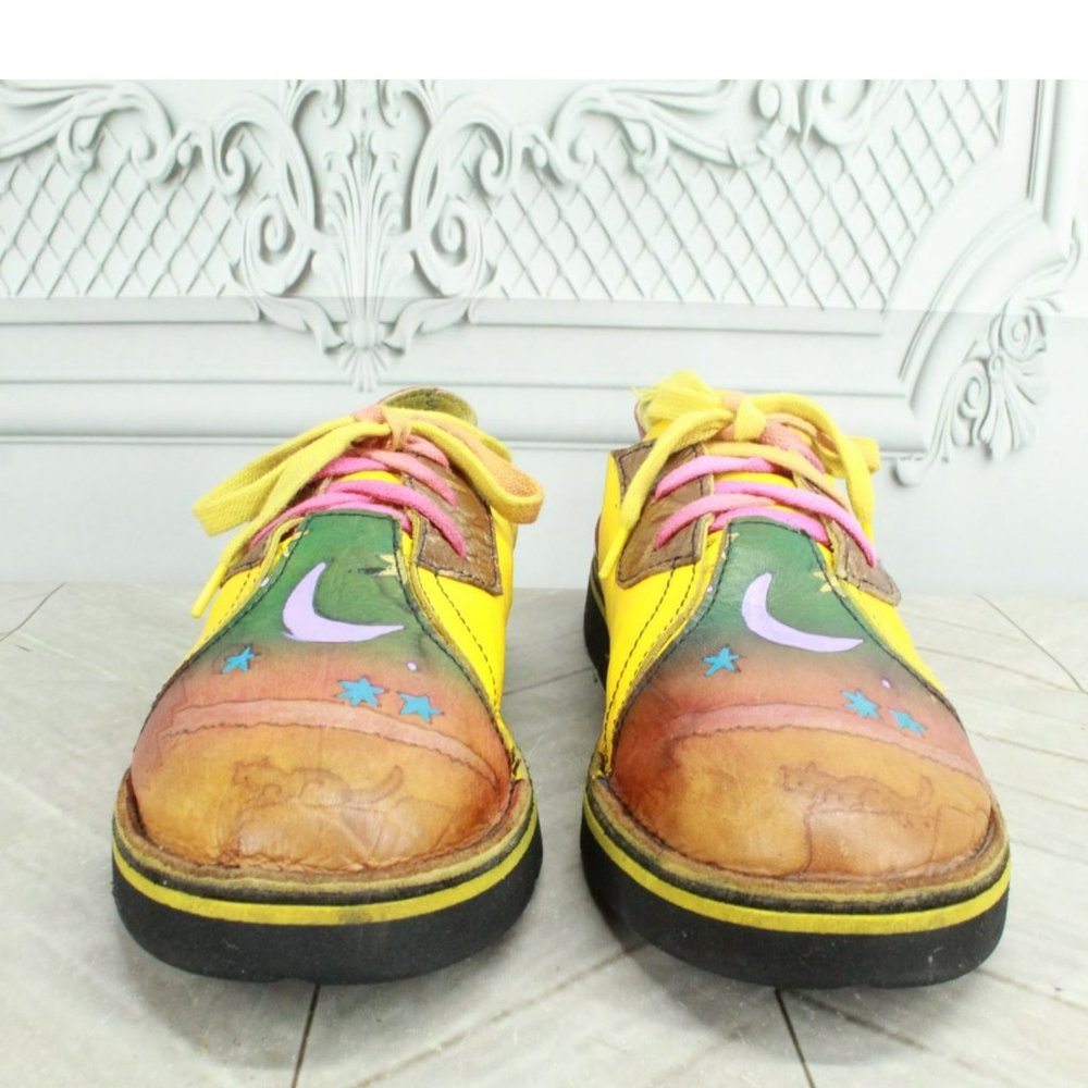 *Unbranded Unisex Multicolor Leather Slip On Lace Up Casual Oxford Shoes Size 7 - Picture 4 of 9